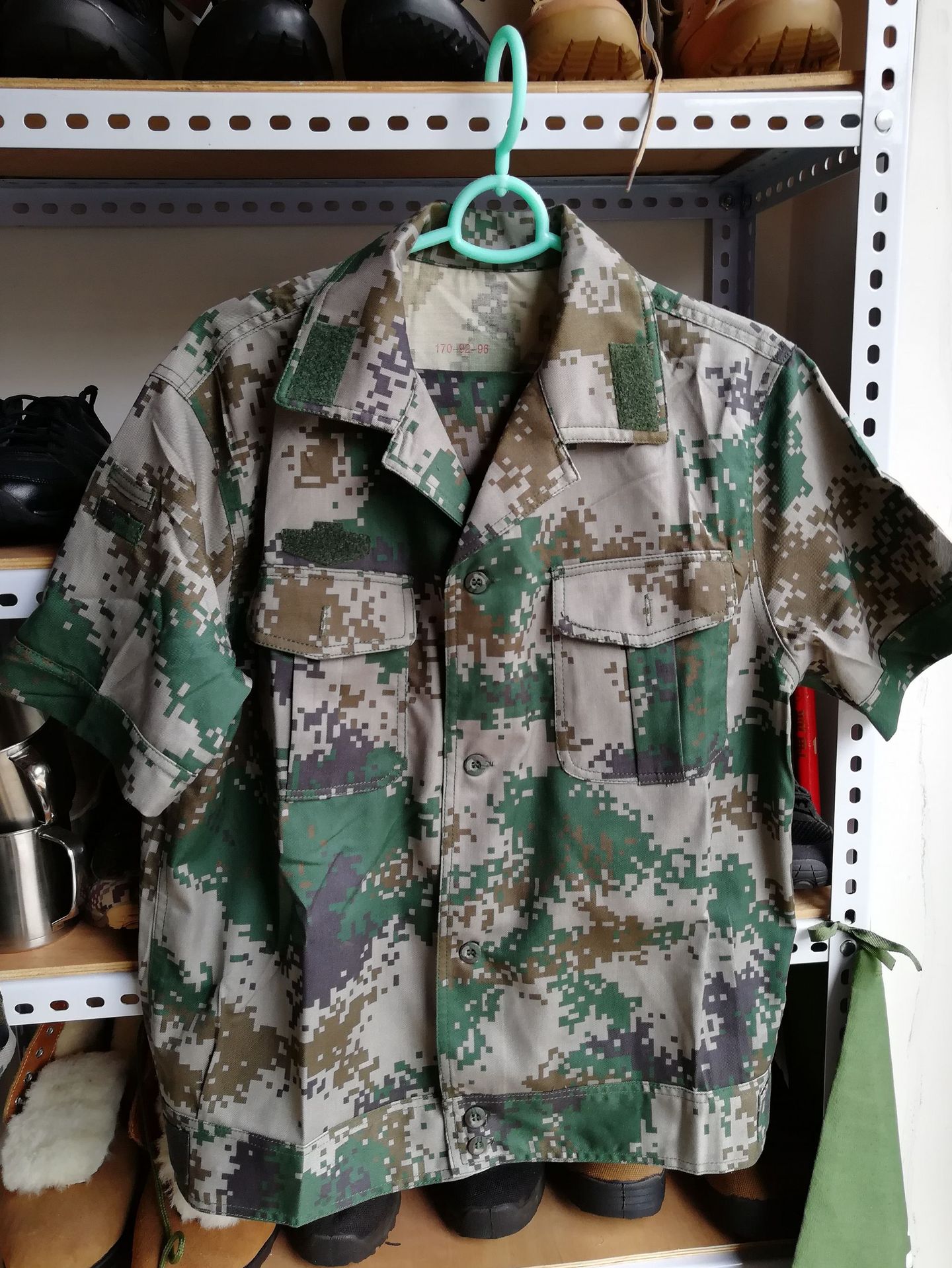 正品07夏季丛林短袖作训鞋 迷彩服套装军训服户外军迷服劳保服