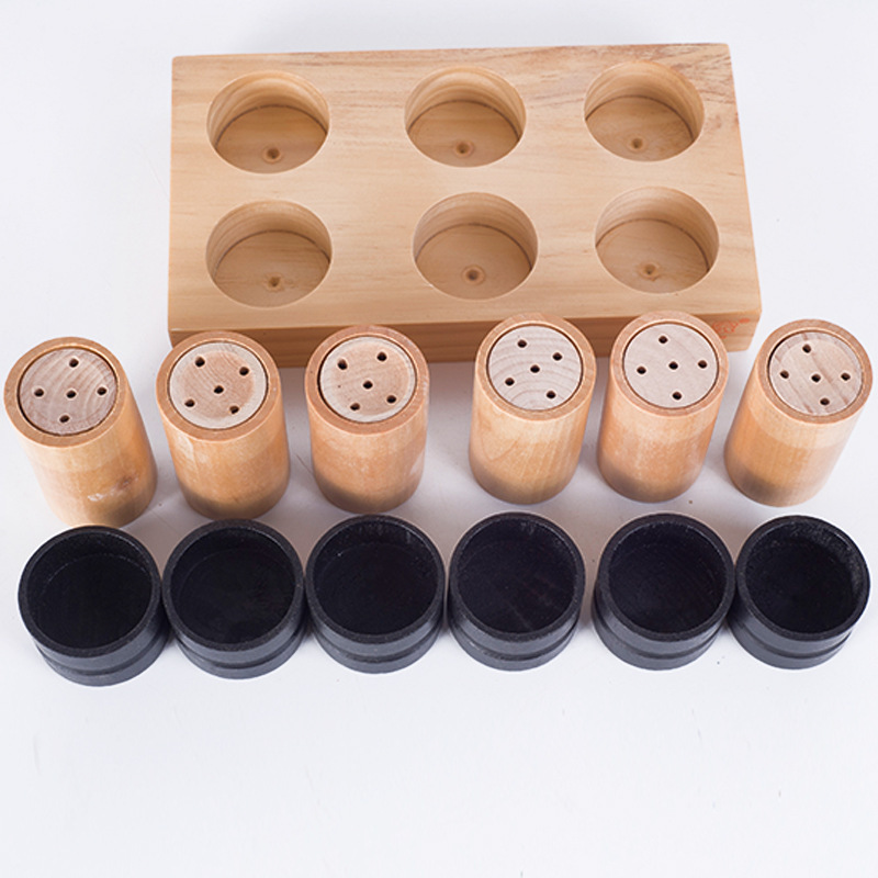 蒙特梭利榉木益智幼儿园早教玩具嗅觉筒批发