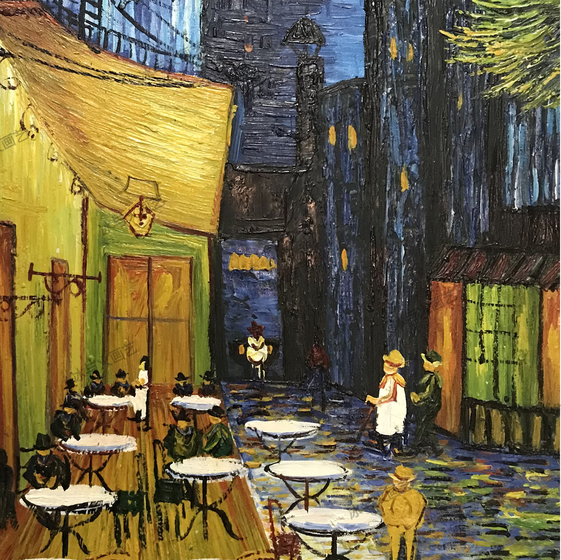 工厂直销多年爆款酒店会所玄关家装梵高咖啡馆现代大芬纯手绘油画