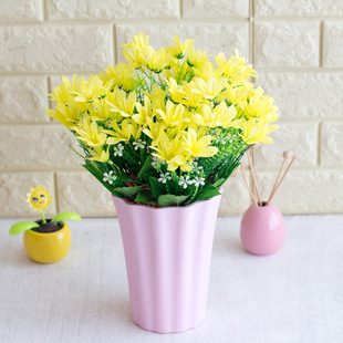 20头水草百合高档仿真花 客厅装饰假花摆件塑料绢花批发