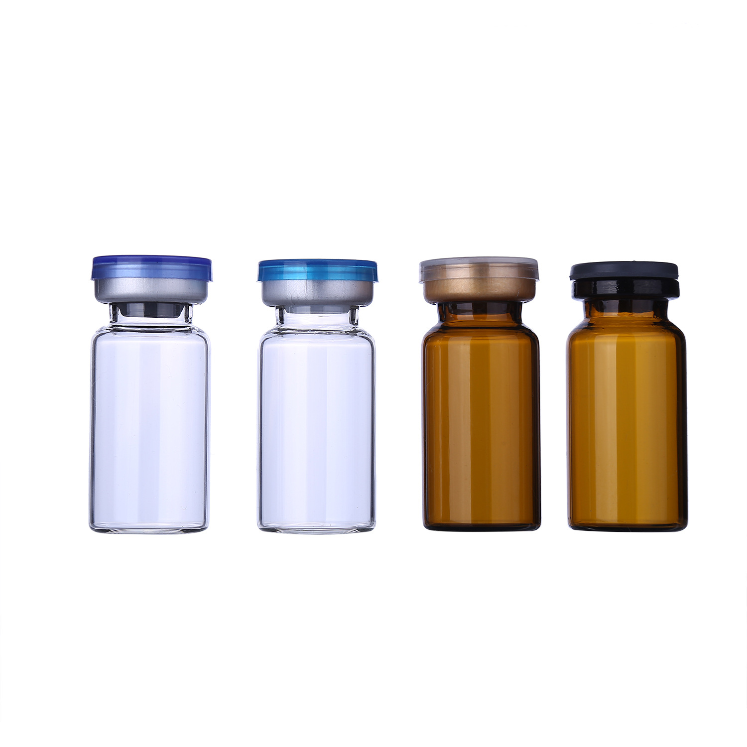厂家直供 国,标药品级5ml透明棕色 卡口管制西林瓶低硼硅玻璃瓶