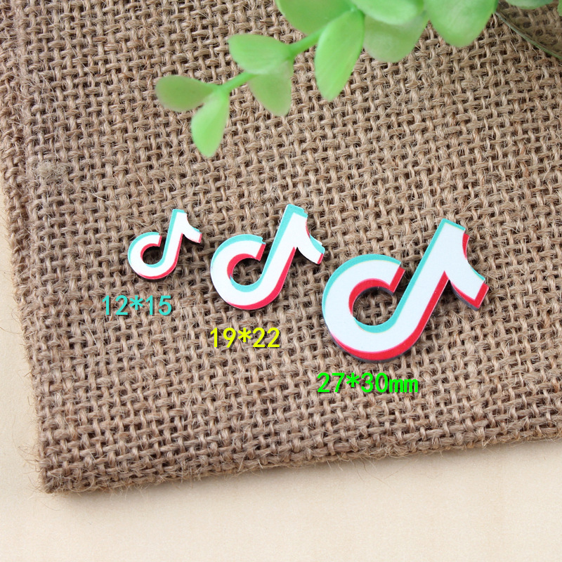 抖音配件 抖音符号diy亚克力涂鸦贴片 diy手机壳美容配件厂家直销