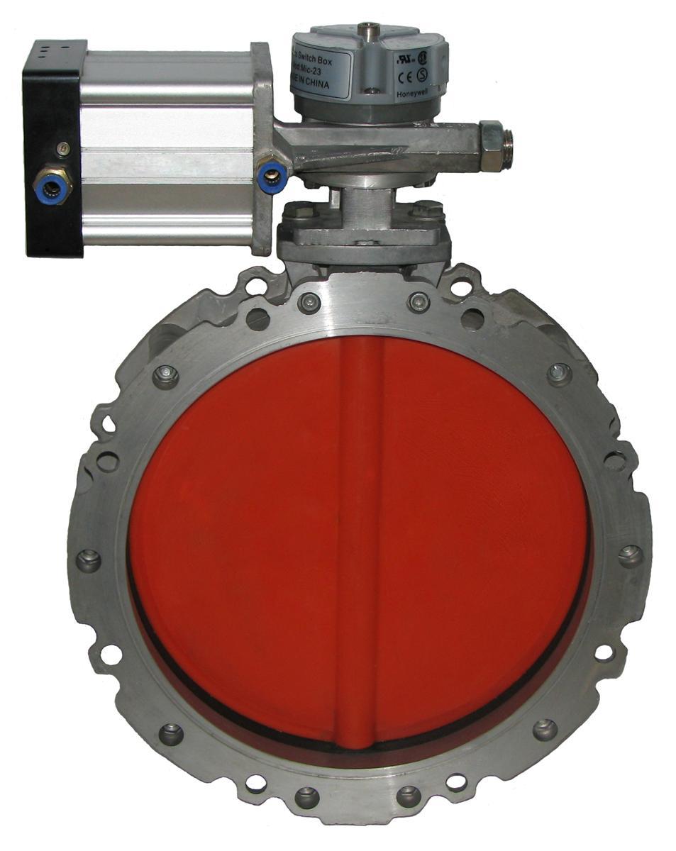 气动水泥蝶阀粉尘蝶阀气动铝合金蝴蝶阀dn100150200250300