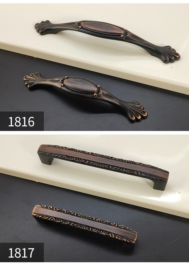 铝合金拉手欧式橱柜抽屉衣柜门把手现代简约家具五金红铜拉手