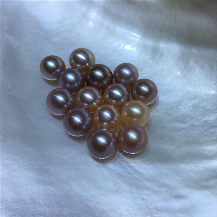 高品aaaa 级淡水珍珠圆珠子 圆珠颗粒裸珠 半孔散珠diy原料珠