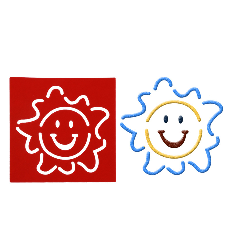 亚马逊热销卡通太阳系儿童绘画镂空模板diy手抄板报绘画涂鸦工具