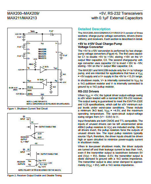rs-232接口集成电路 max202cpe