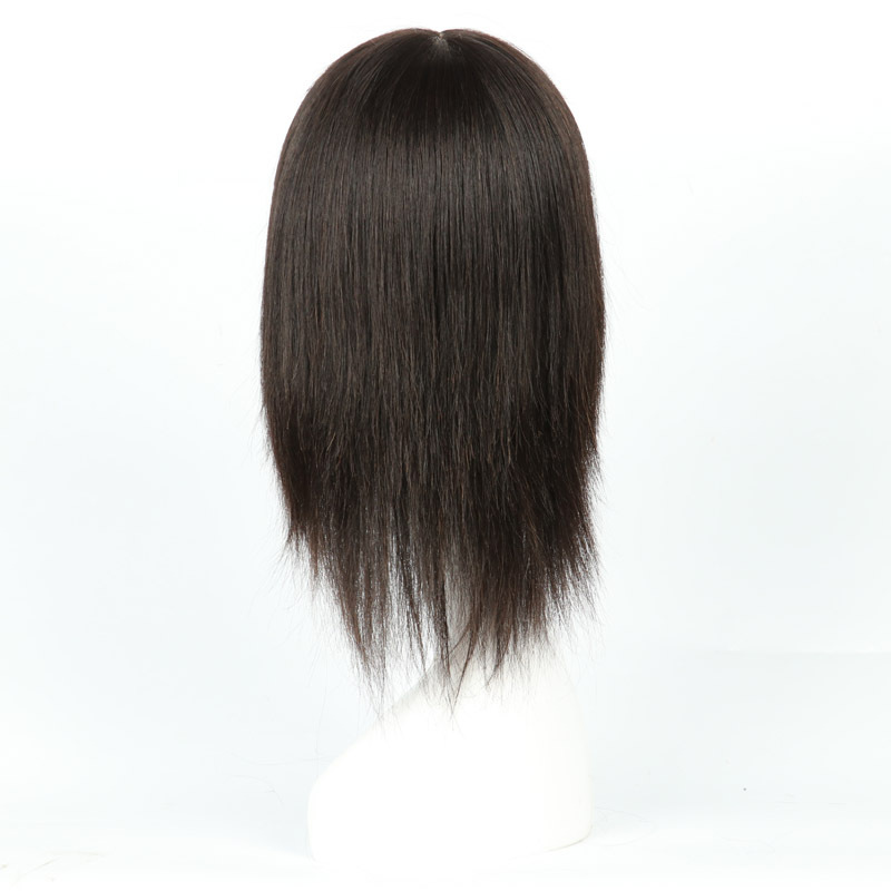 厂家直销双递针全手织女士毛坯长直发 真人发丝整顶毛坯假发头套