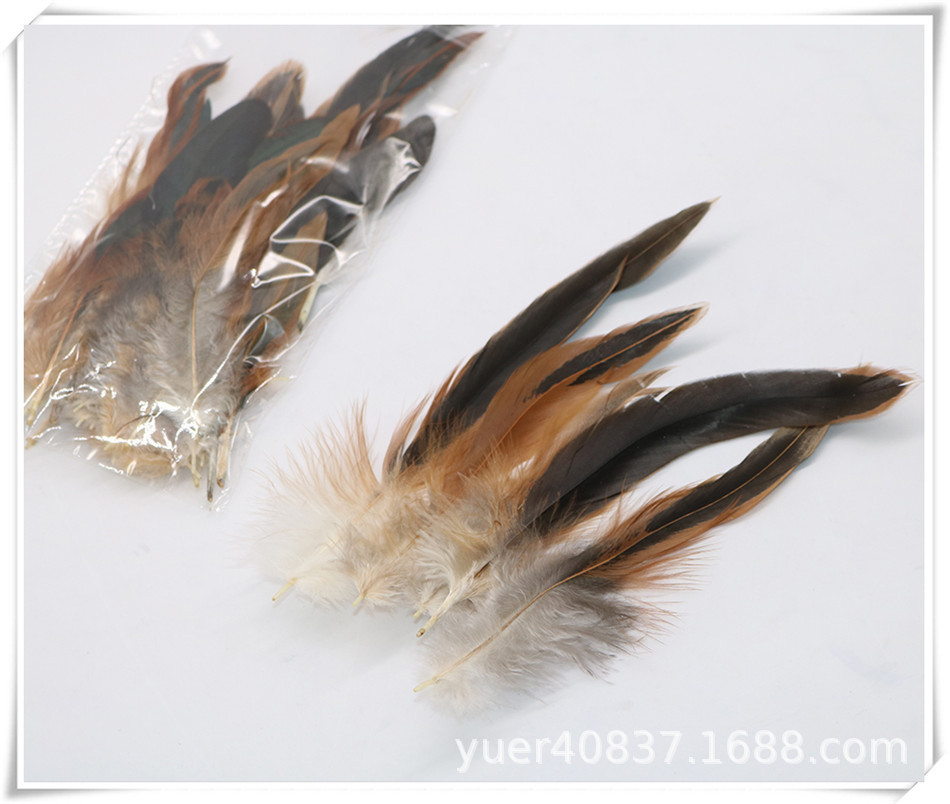 厂家直销公鸡毛紫泳鸡毛50根一包现货服装辅料diy公鸡尾毛紫永毛