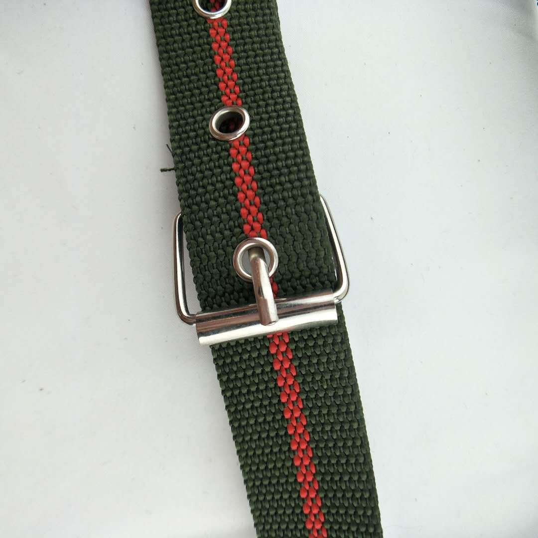 军绿色尼龙休闲针扣皮带矿工电工作业腰带两元2元店地摊货源批发