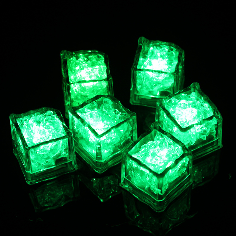 Luminous Ice/Colorful Touch Small Induction Night Lamp/LED Ice Cubes Water Glowing Night Lights Flash