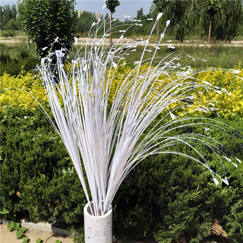 定制1.2米唯美长款白色孔雀草仿真蝴蝶花草t台路引婚庆布置道具