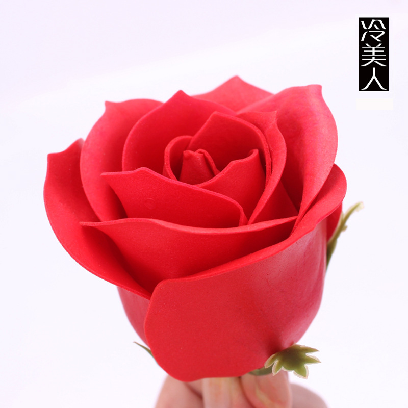 Rose Creative Gift Cold Beauty Four-Layer Soap Flower Head Wholesale Valentine's Day Gift Soap Flower Head Gift Box