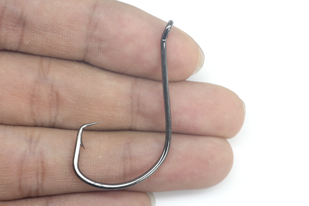 7384鹰嘴钩高碳钢鱼钩海钓钩 大号鱼钩单钩 德州钓组路亚软饵钩