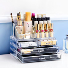 納妝透明亞克力多層抽屜式化妝品收納盒桌面首飾收納盒廠家直銷