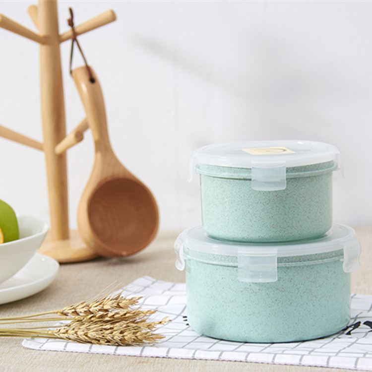 小麦秸秆加高加厚专用饭盒便当盒创意学生餐盒方形大号成人饭盒