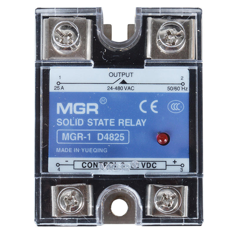 厂家美格尔ssr 25a直流控交流mgr-1 d4825常开220v单相固态继电器