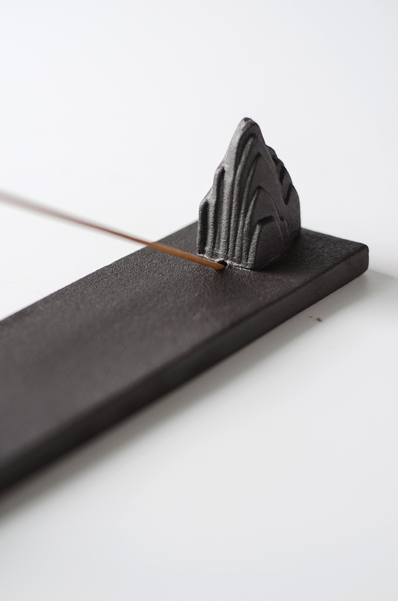 景德镇云山香座 线香香插 景德镇高温陶瓷香器 人文创意黑色香插