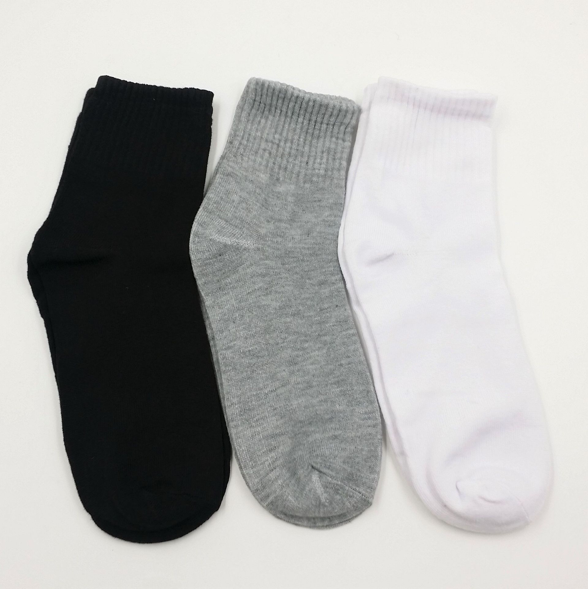 Zhuji Socks Men's Summer Thin Casual Sports Stockings Stall Non-Slip Breathable Sweat Absorbing Solidcolor Mid-Calf Length Men's Socks