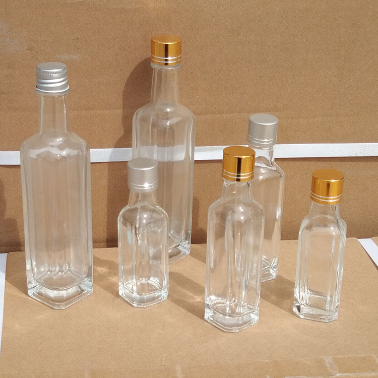 现货100ml四方油瓶核桃油玻璃油瓶 玻璃瓶赠品瓶保健酒瓶橄榄油瓶