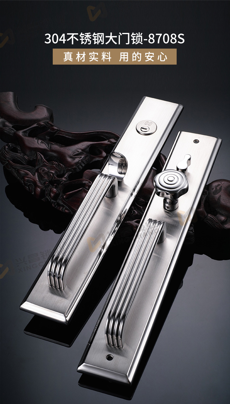厂家批发304不锈钢执手锁 豪华别墅客厅美式门锁 防盗套装门锁