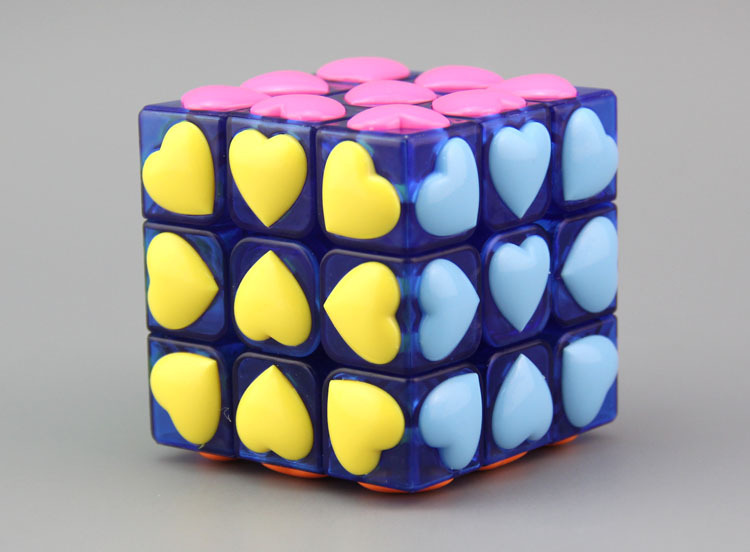 永骏爱情三阶魔方 3阶情人节礼物魔方创意唯美益智玩具广州批发