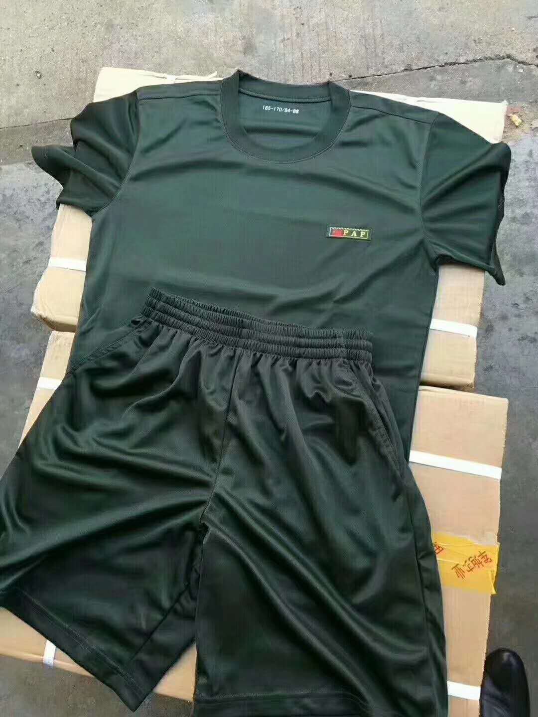直销16体能训练服套装夏季07体能服短袖军绿色速干透气军迷t恤
