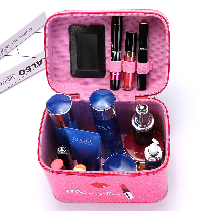 Factory Direct Sales New Cosmetic Case Cosmetic Bag Portable Cosmetic Case Square Cosmetic Case Storage Box Gift Box