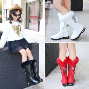 新款雪地靴真皮红色