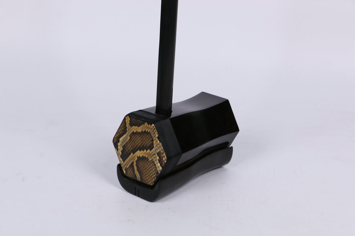 厂家直销龙头黑檀越胡 手工制作蟒皮越胡 古典演奏民族乐器批发