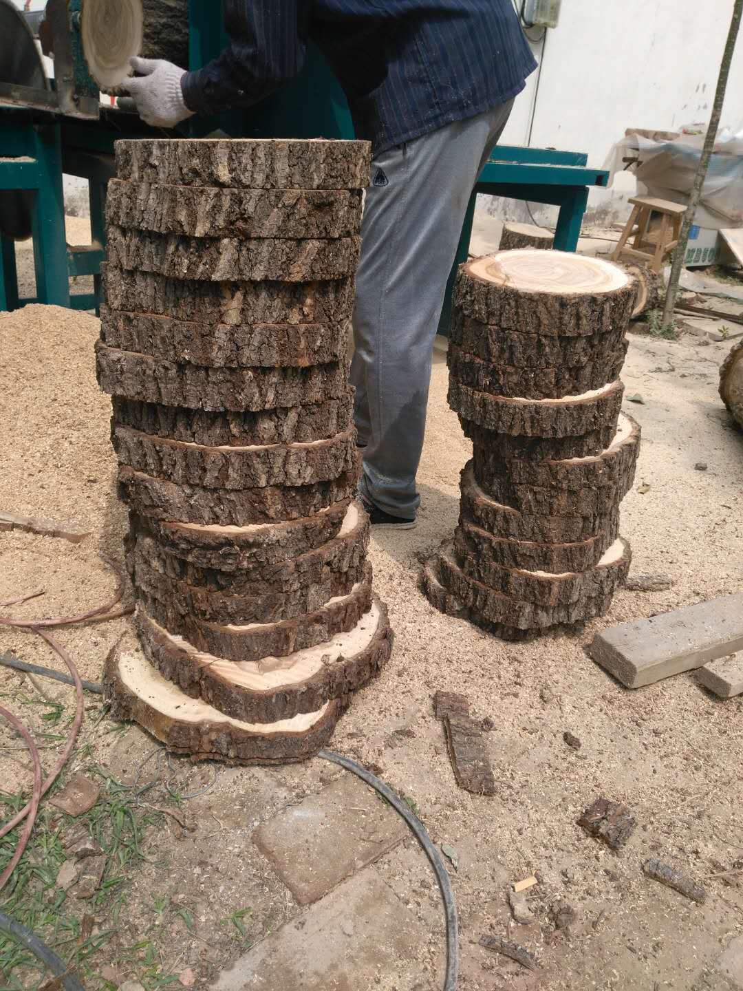 柳木榆木整木双面菜板批发 厨房实木案板菜墩实木砧板 圆形菜板