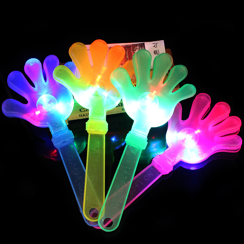 Luminous Clapping Device Palm Fluorescent Clapping Hand Large Flash Clapping Hand Device Luminous Toy Cheering Props Manufacturer Batch