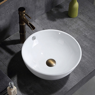 批发陶瓷洁具卫浴洗手盆卫生间阳台洗手盘圆形台上盆简易洗漱盆池