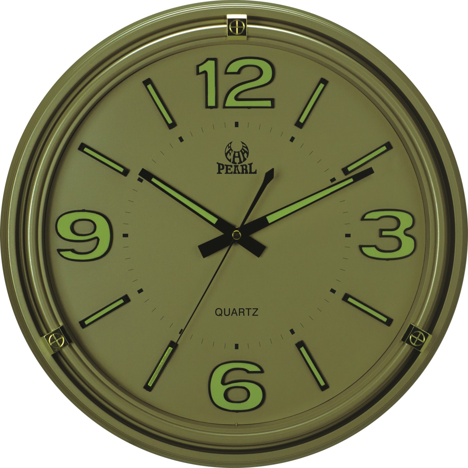 夜光挂钟 圆型简约静音卧室石英钟 客厅书房挂钟 厂家直销