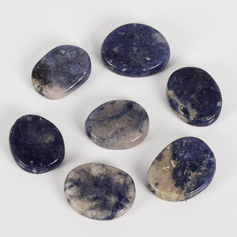 外贸 水晶薄石片 半宝石七彩脉轮片瑜伽能量石不规则不定形