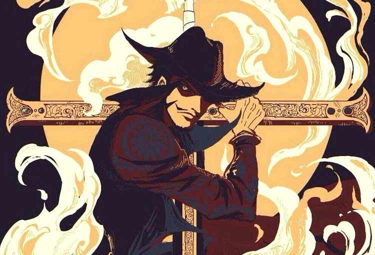 动漫周边海贼王鹰眼米霍克武器黑刀钥匙扣配饰挂件挂扣 sk-j0208