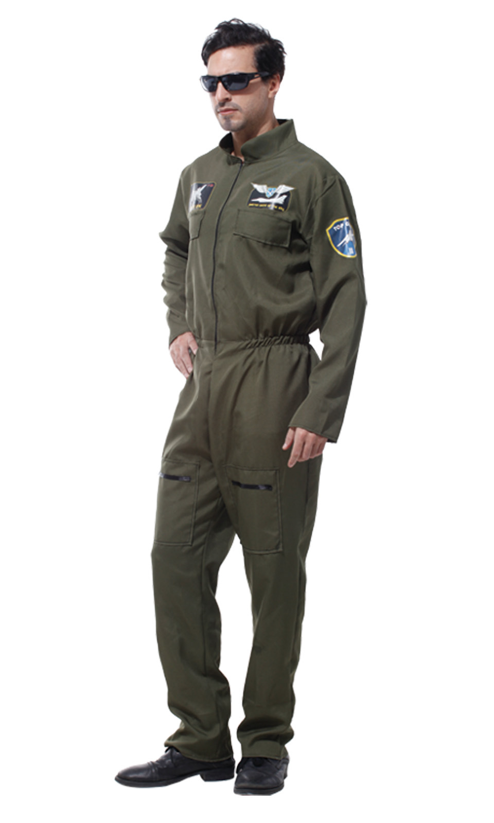 万圣节cosplay服装 成人特战部队装扮演出服 绿色迷彩服 m-0052