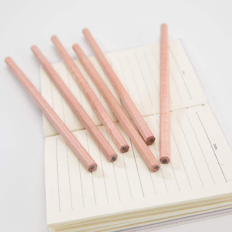 聚信文具六角椴木无毒无漆散装环保笔小学生儿童学字hb铅笔