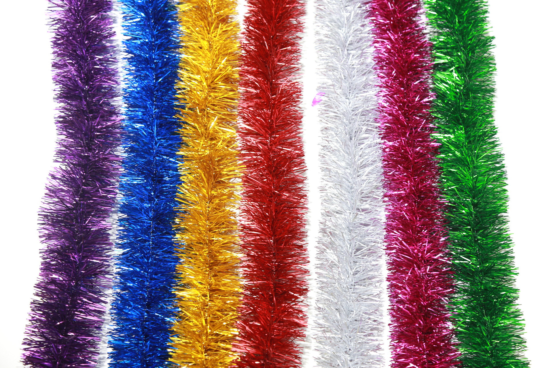 新款亚光毛条 彩条拉花彩带 圣诞装饰用品 喜庆用品 婚礼庆典布置