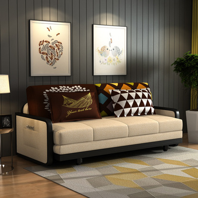 可折叠床沙发两用1.5米小户型多功能可折叠变床1.8简约布艺拆洗1.