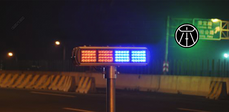 批发led太阳能爆闪灯 户外分体式交通信号灯一体化红蓝双面警示灯