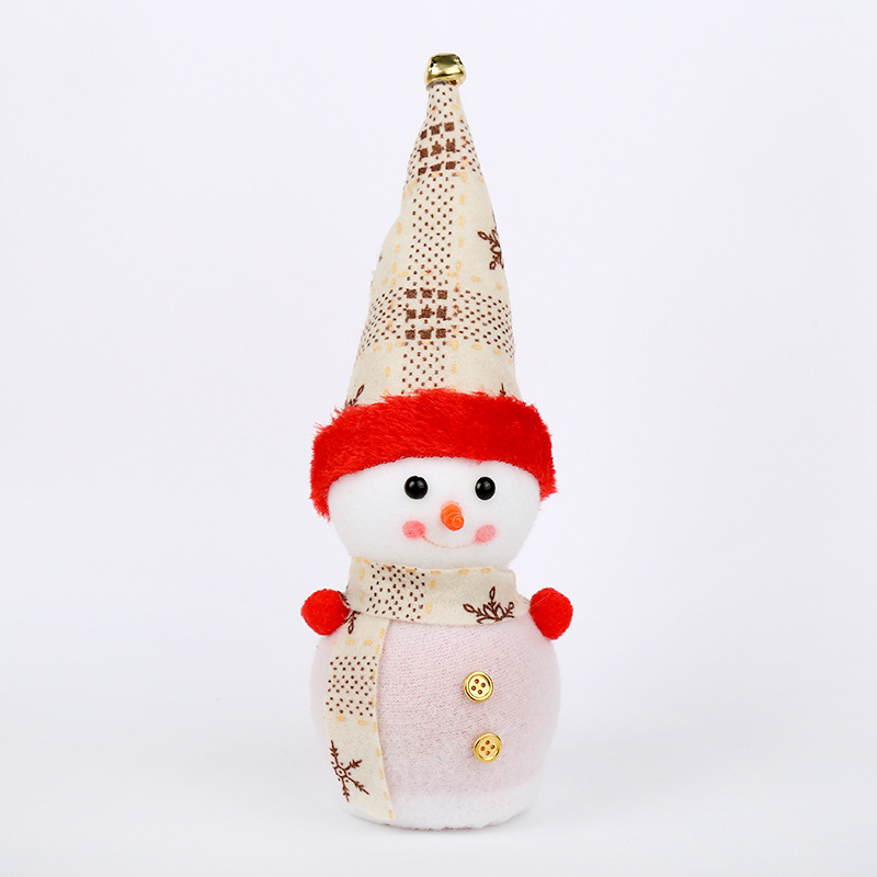 新款圣诞节装饰品泡沫立体雪人苹果袋摆件商场酒店场景节日礼品