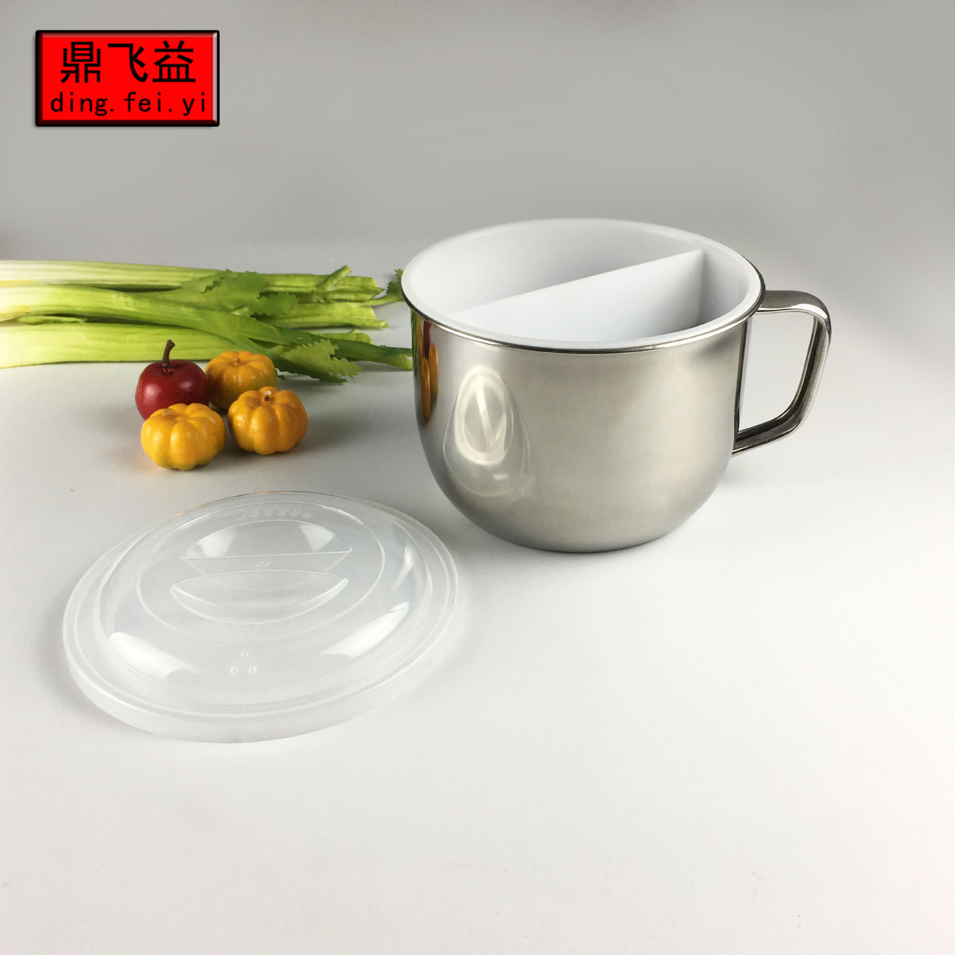 批发无磁不锈钢快餐杯 学生餐杯泡面碗杯带盖午餐盒杯日式便当盒