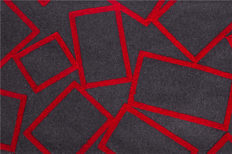 16支人造棉绣花链条绣花面料 腈纶绣花链条绣加磨毛大衣厂家供应