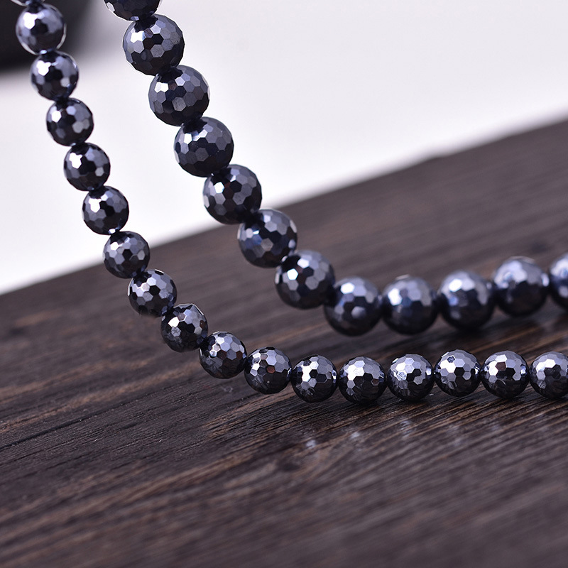 厂家直销正品天然太赫兹手链diy刻面散珠半成品能量石支持定制