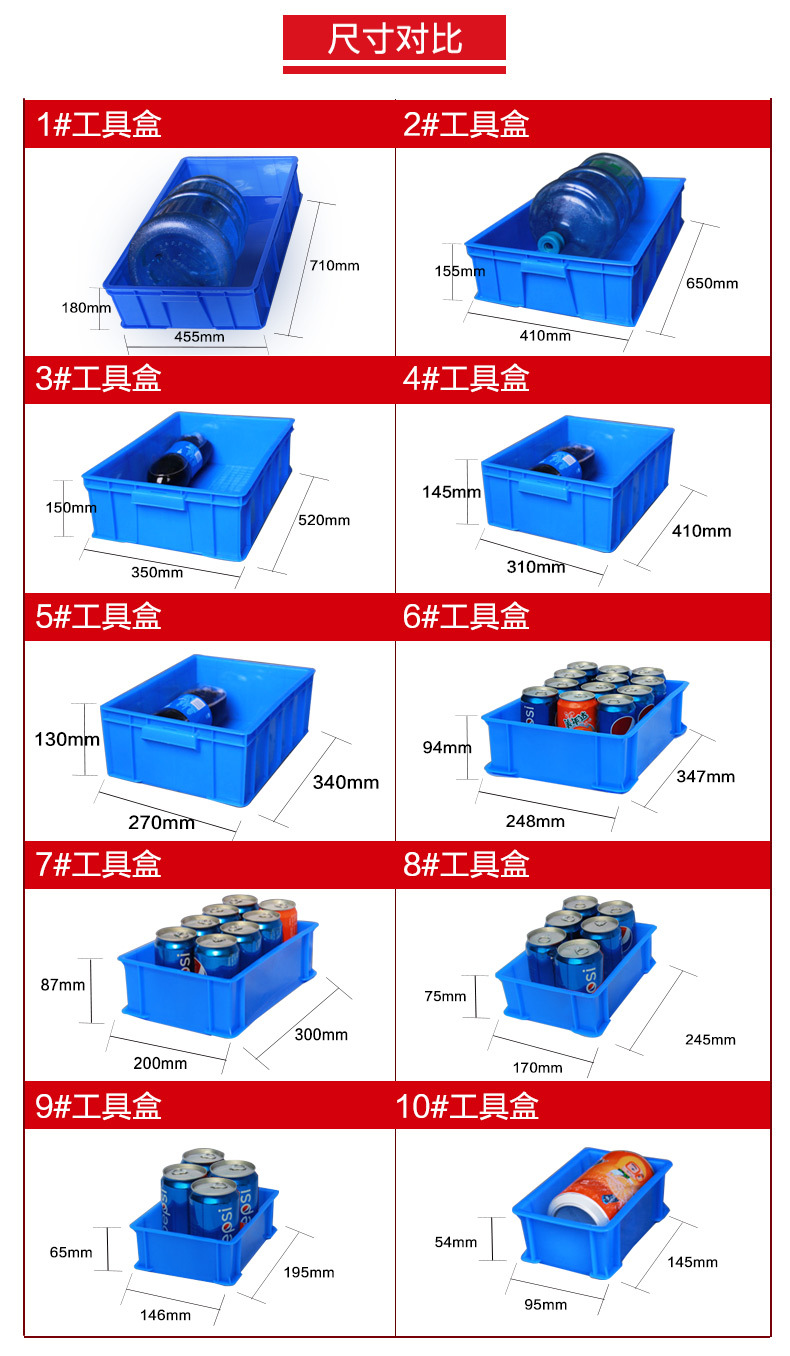类型 塑料盒 壁厚 1-3(mm)  材质 塑料 重量 1(kg)  内尺寸 多尺寸(mm