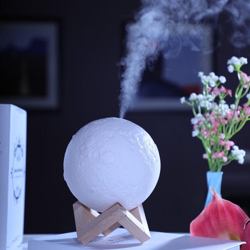 13cm Mini Moon Lamp Humidifier Usb Office Home Air Humidification Creative Gift Night Light Humidifier