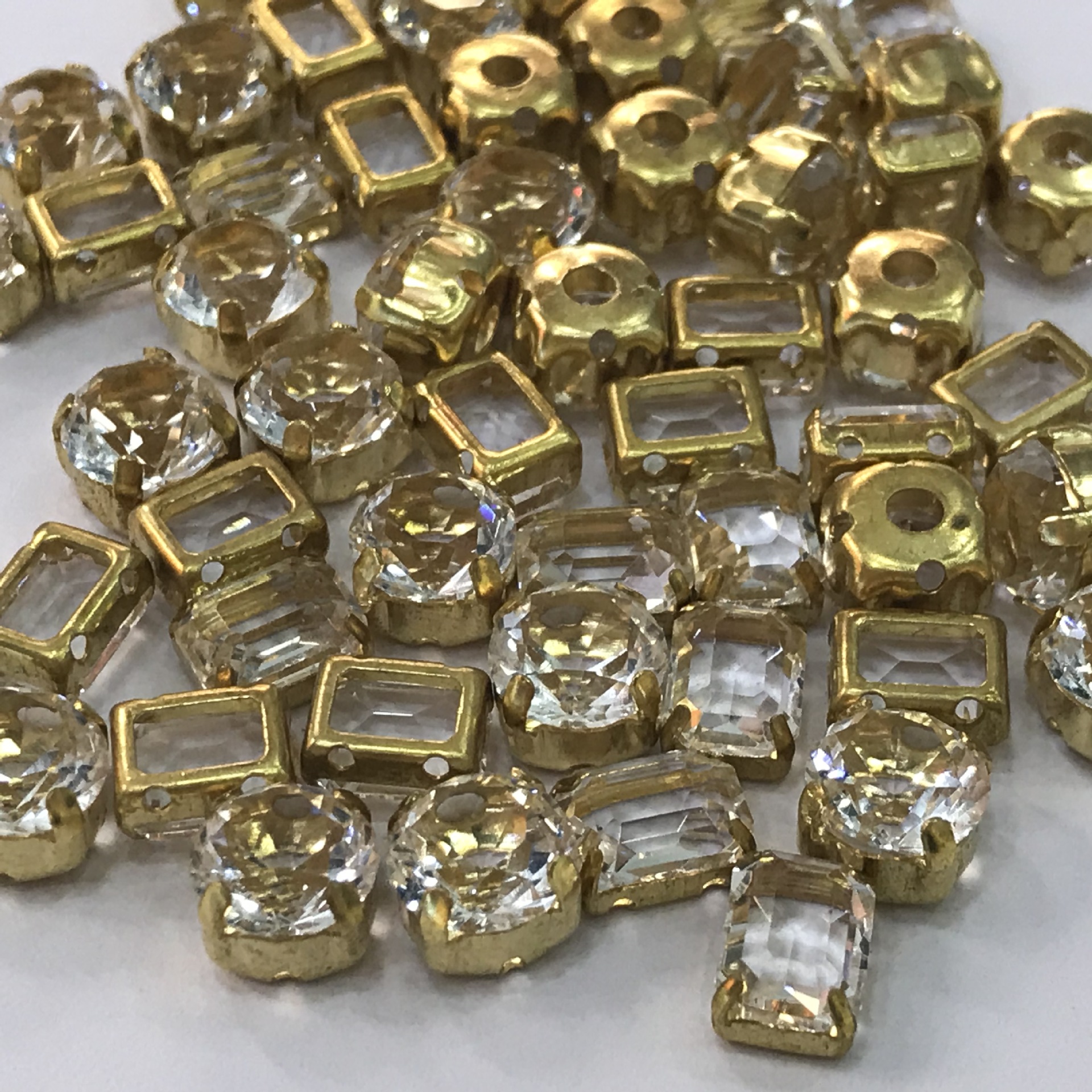 【原色】手缝玻璃钻玻璃石 大量现货烫钻烫图服装礼服专用辅料