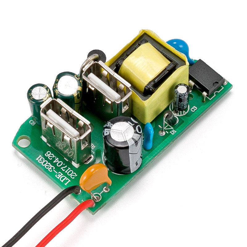 1a双口手机充电器裸板usb适配器电路板