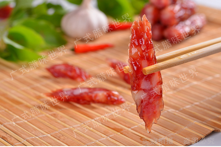 创格广式切肉腊肠500g散装广味特产年货广东风味腊肠甜味腊味批发